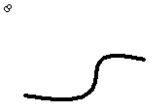 Bezier curve with no handles visible, and the push-pin pushed in