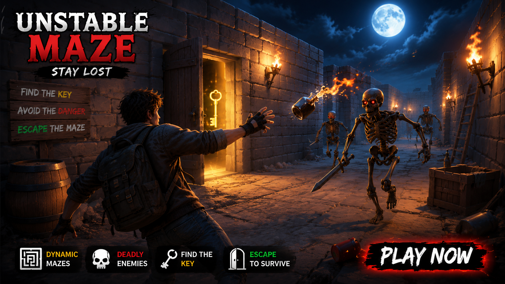 Unstable Maze Game