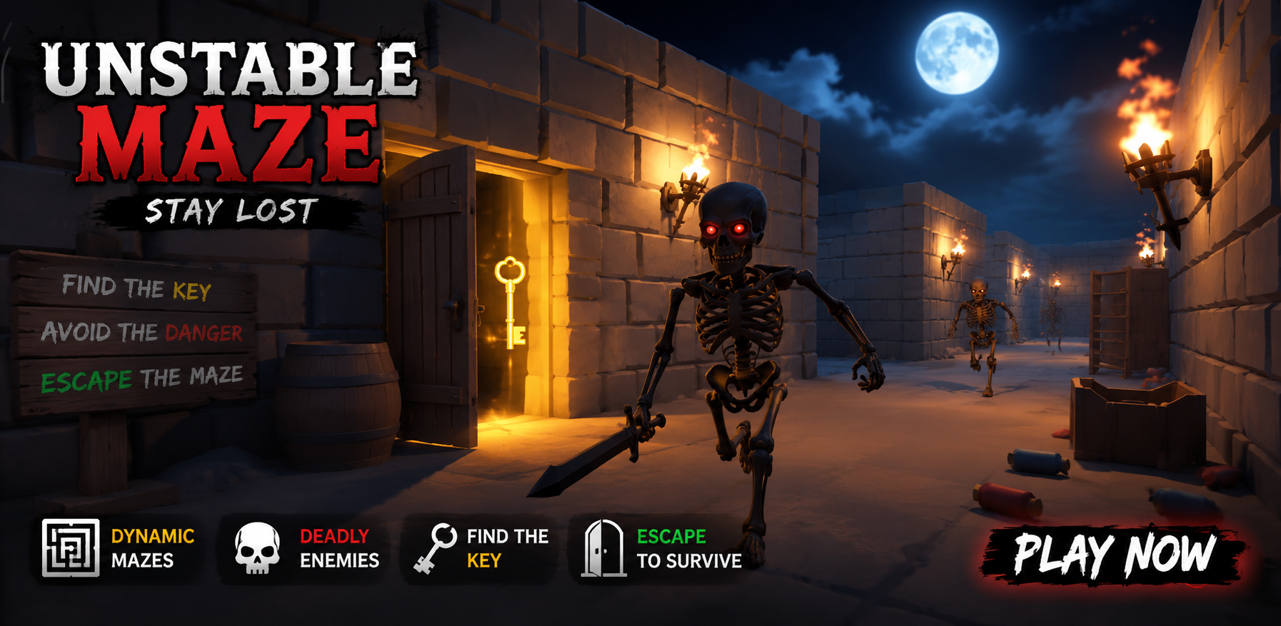 Unstable Maze Game