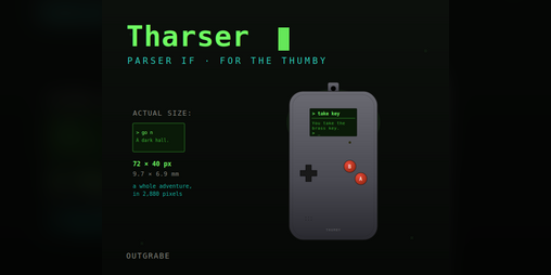 Cover image for Tharser: Tiny Handheld Parser Game Engine
