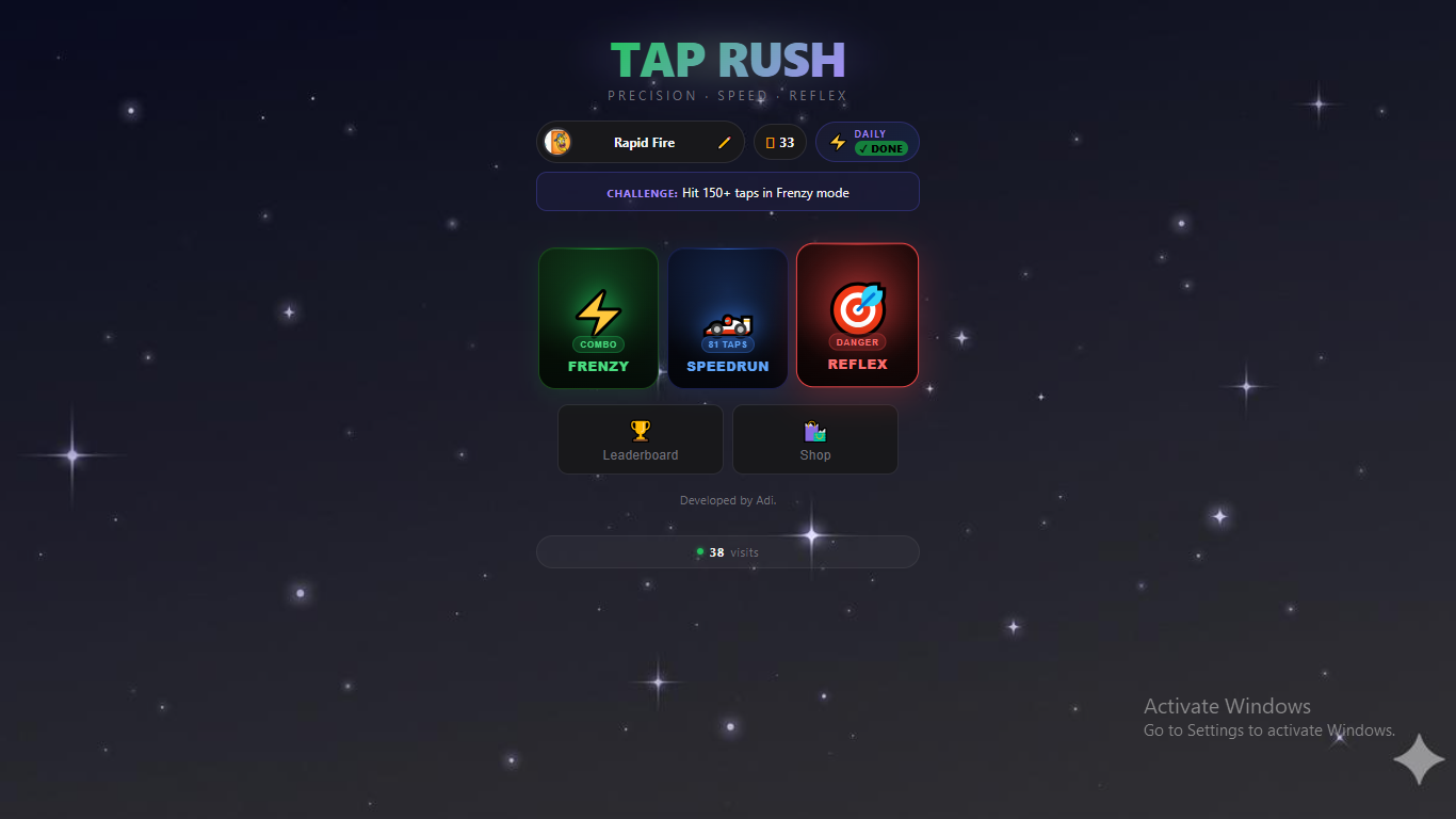 Rush Tap Menu