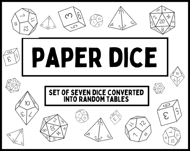 Paper dice