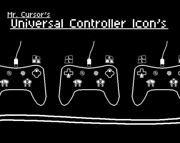 Universal Pixel-Art Controller Input Icons