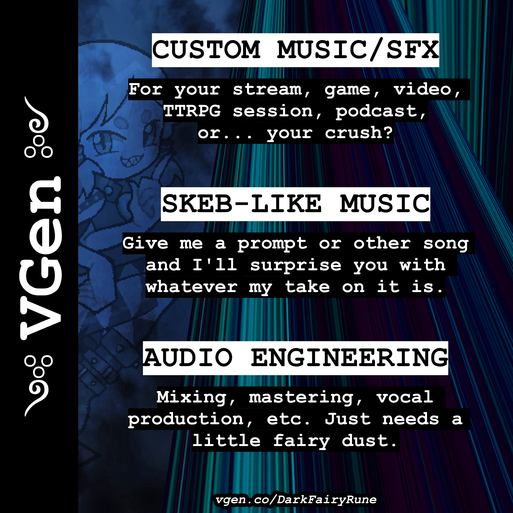 I launched a VGen for music/audio commissions! - itch.io