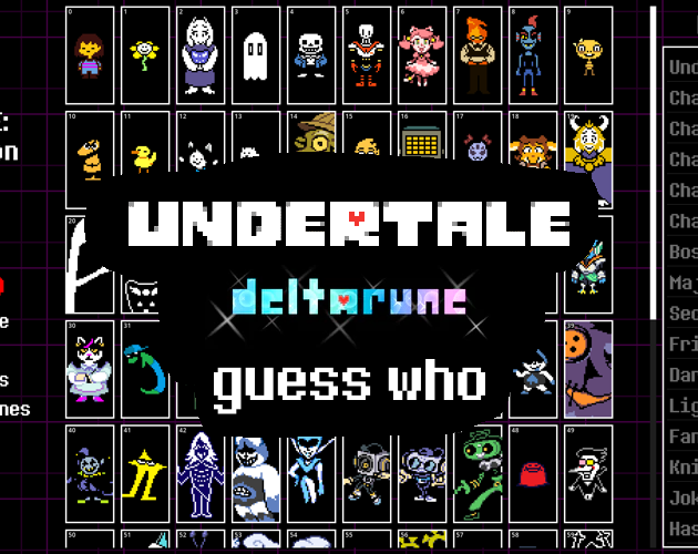 Cover image for Lim95's Undertale/Deltarune Guess Who!