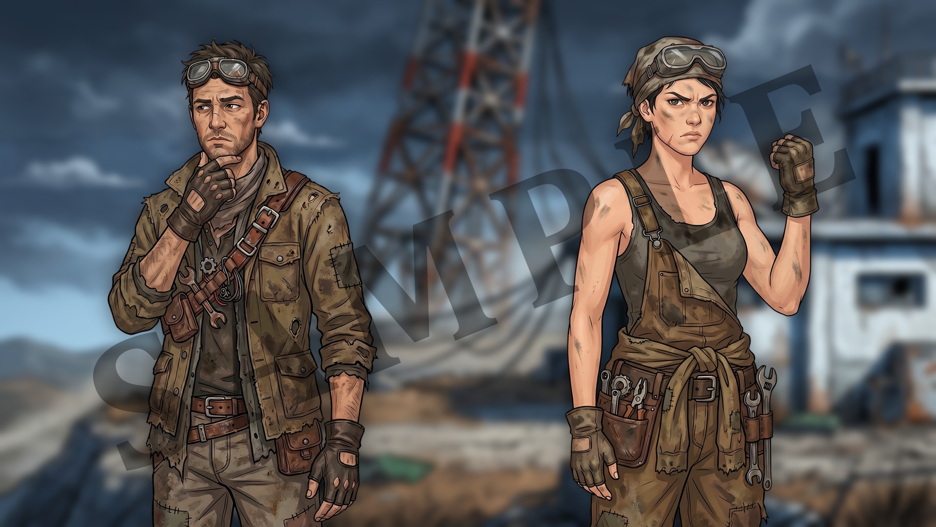 30 Post-Apocalyptic Characters with 6 Expression Each - Visual Novel ...