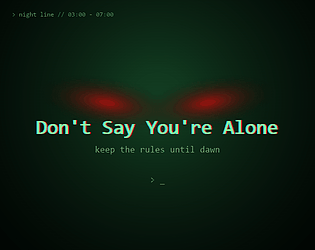 Cover image for Don't Say You're Alone