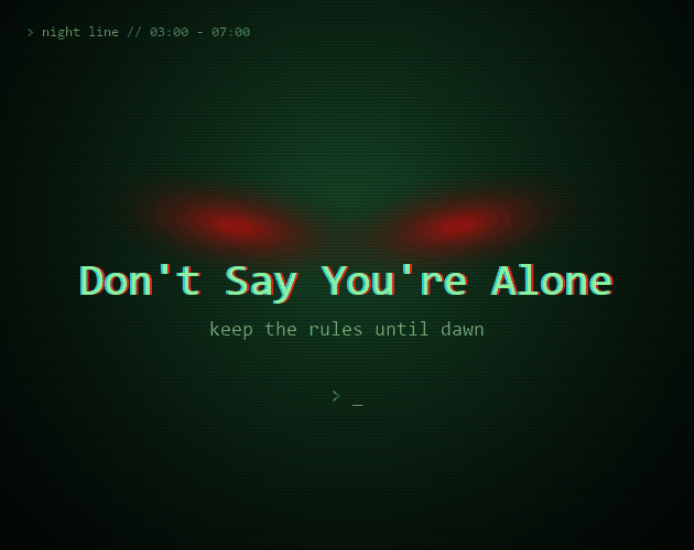 Don't Say You're Alone cover