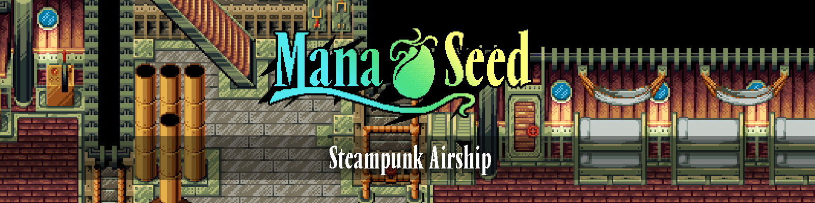 Pixel Art Tileset - Steampunk Airship