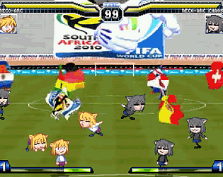 Neco Arc Takeover Waving Flag & Singing Soccerball (Mugen Stage)