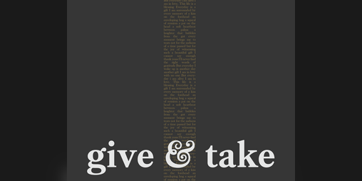 Cover image for give & take