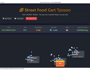 🚚 Street Food Cart Tycoon