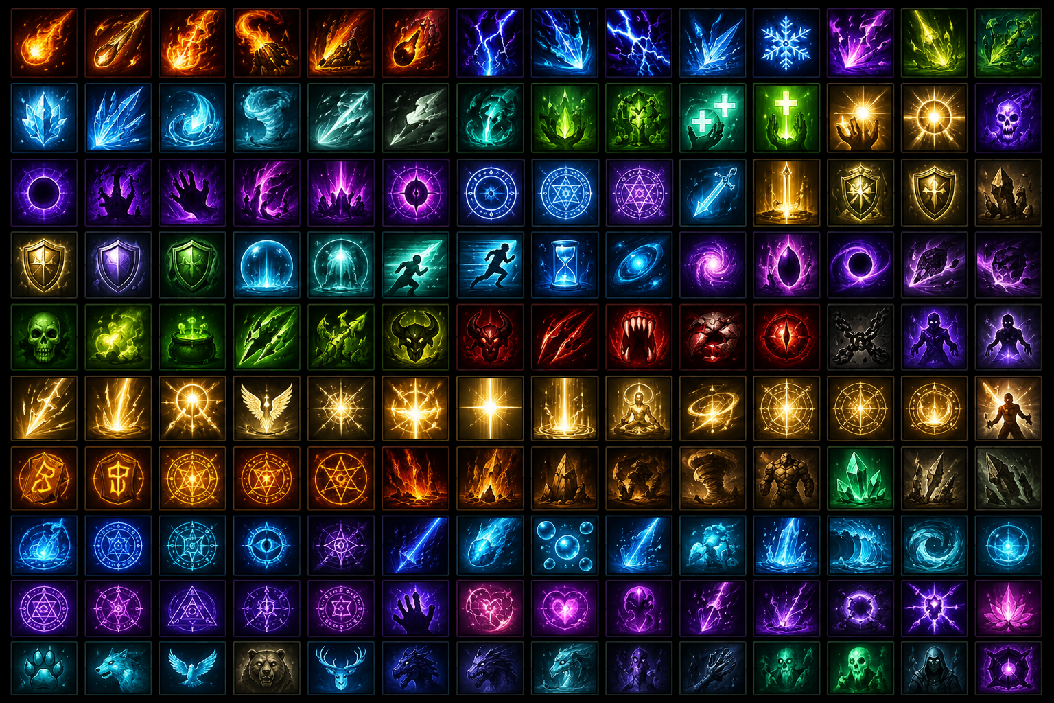Pso2 Spells Icon Free Fantasy Spell Icons by Bosshogge