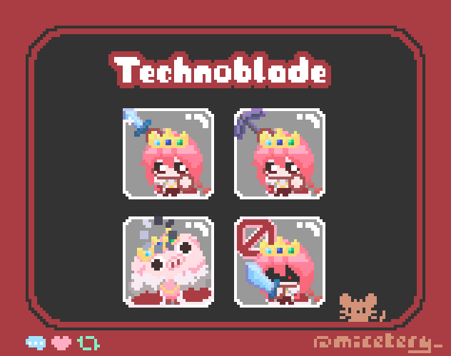 Technoblade ๐ฒ - Animated Cursor Pack 32px