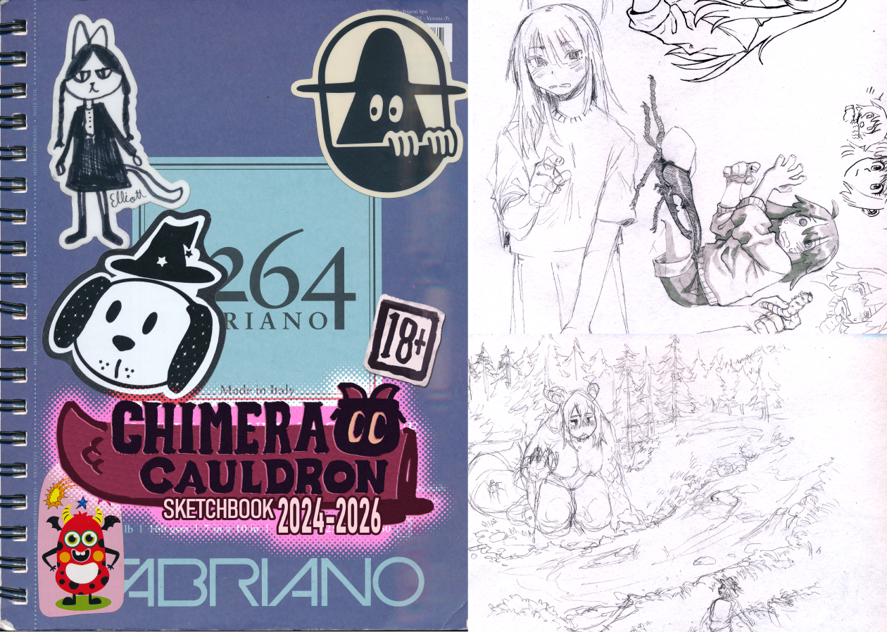 Cover image for ChimeraCauldron's 2024-2026 Sketchbook