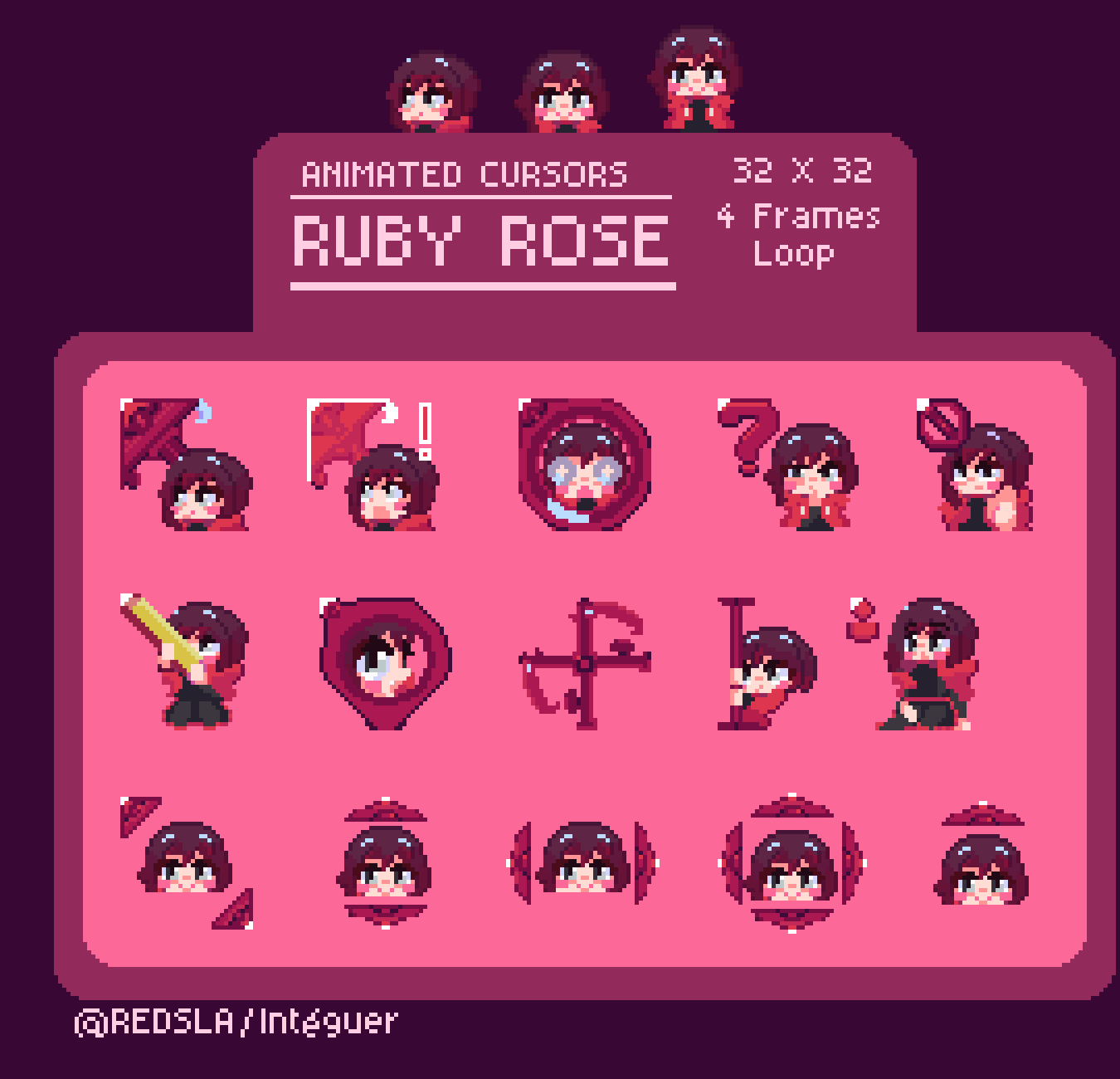Ruby Rose Cursors ( Windows)