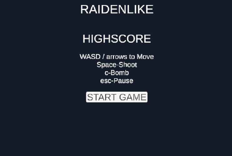 Cover image for Raidenlike space shooter
