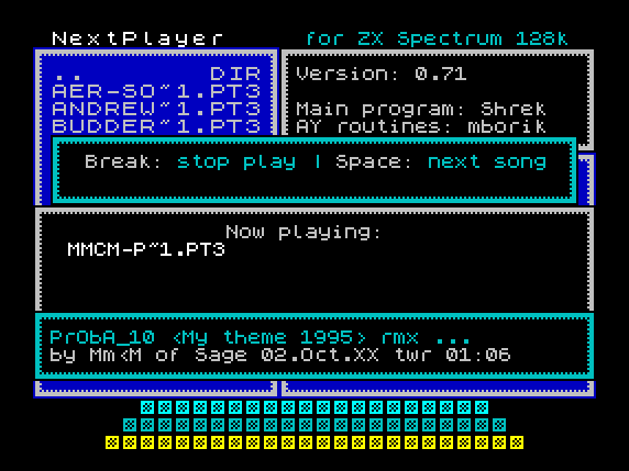 NextPlayer (ZX Spectrum 128k + EsxDos) by shrek128