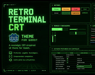 Retro Terminal CRT Godot Theme cover