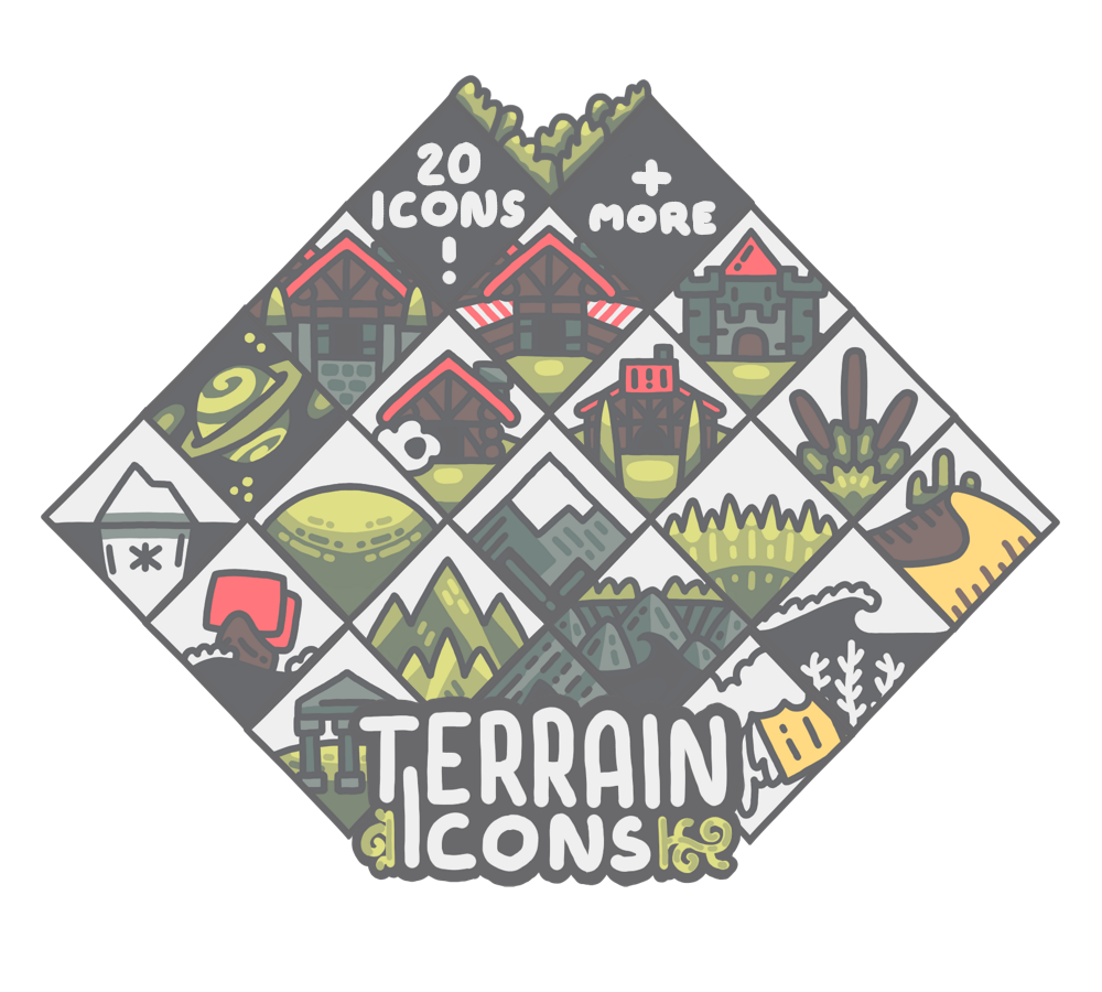 Isle of Lore 2: Terrain Icons by Steven Colling