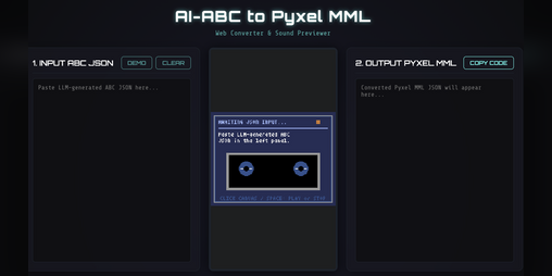 Cover image for [Tool] AI-ABC to Pyxel MML Converter & Player