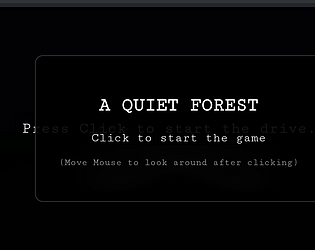 THE QUIET FOREST [Free] [Survival]