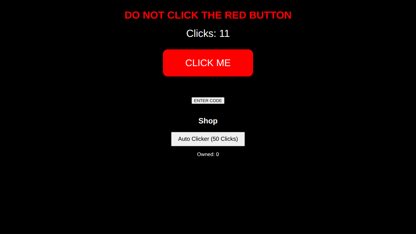 Cover image for DO NOT CLICK THE RED BUTTON