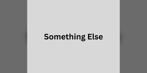 Cover image for Something Else
