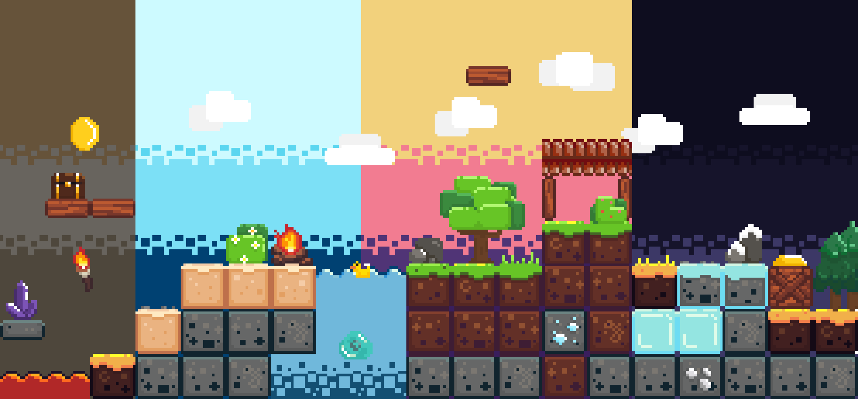 Block List [Asset Pack] 16x16 Platformer Set