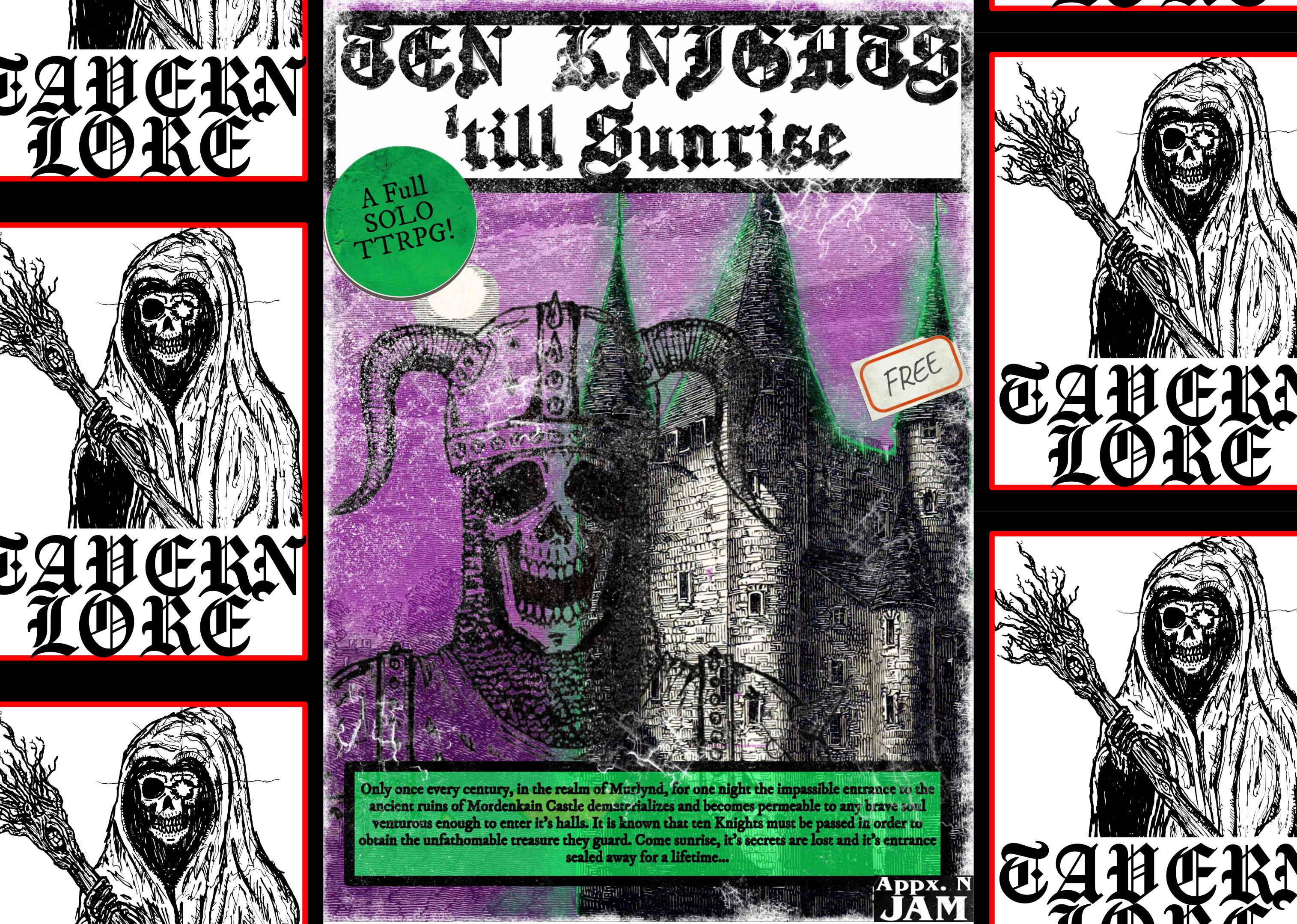 Cover image for Ten Knights Till Sunrise - Solo Mini Game for Appx. N Jam 2026