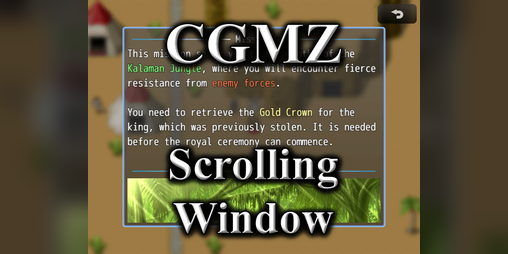 Cover image for [CGMZ] Scrolling Window for RPG Maker MZ