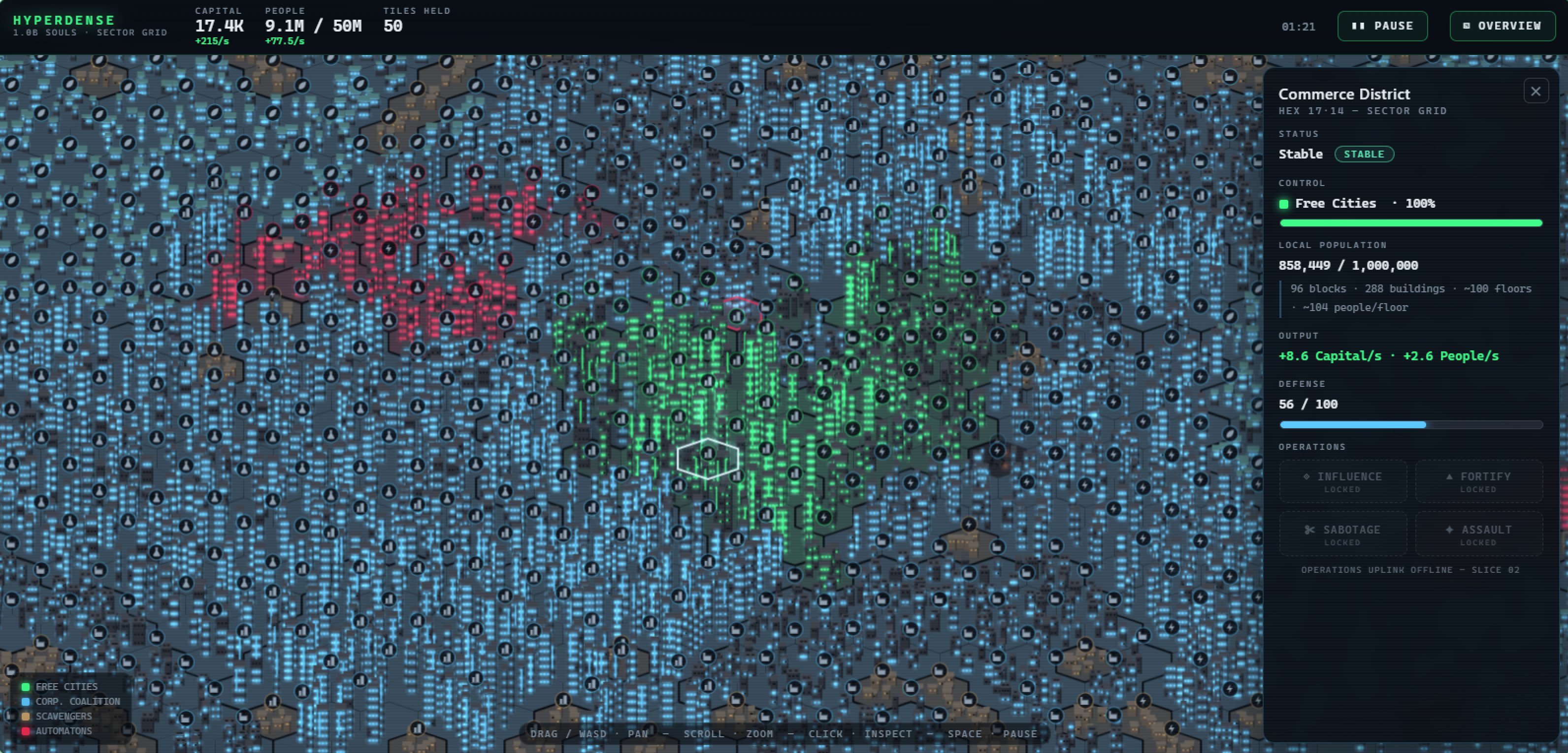 Cover image for Hyperdense: a Cyberpunk Megacity Wargame
