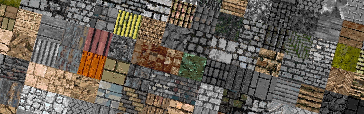 300+ CC0 Low-Res Textures (32/64px, PBR/baked)