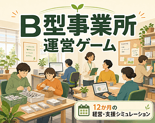 B型事業所 経営・支援シミュレーション game screenshot