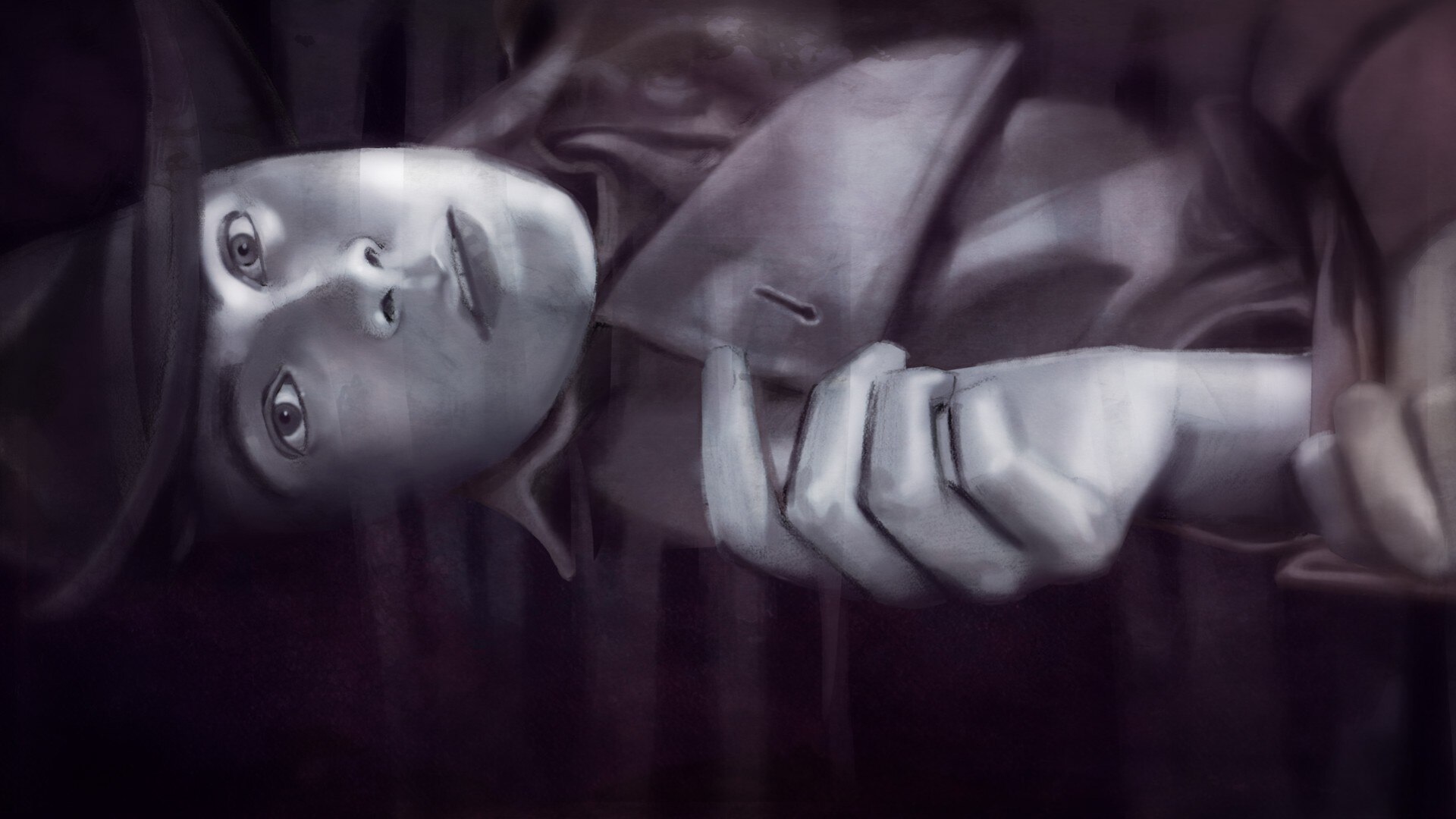 Julius, from Tell a demon. Digital paint over charcoal drawing. Julius, from Tell a demon. Digital paint over charcoal drawing.