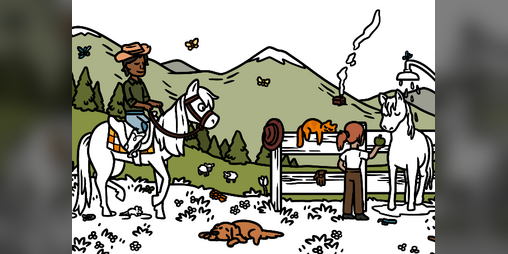 Cover image for Find & Color - At the stables