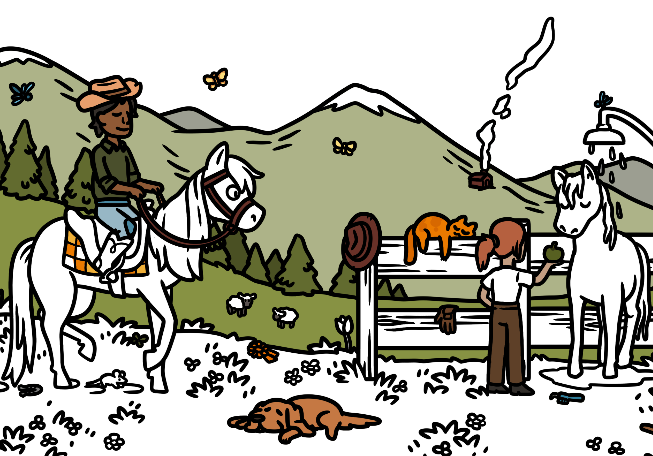 Cover image for Find & Color - At the stables