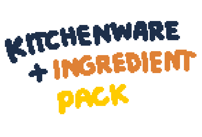 16X16 Pixel Kitchenware+Ingredients Pack