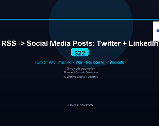 RSS -> Social Media Posts: Twitter + LinkedIn game screenshot