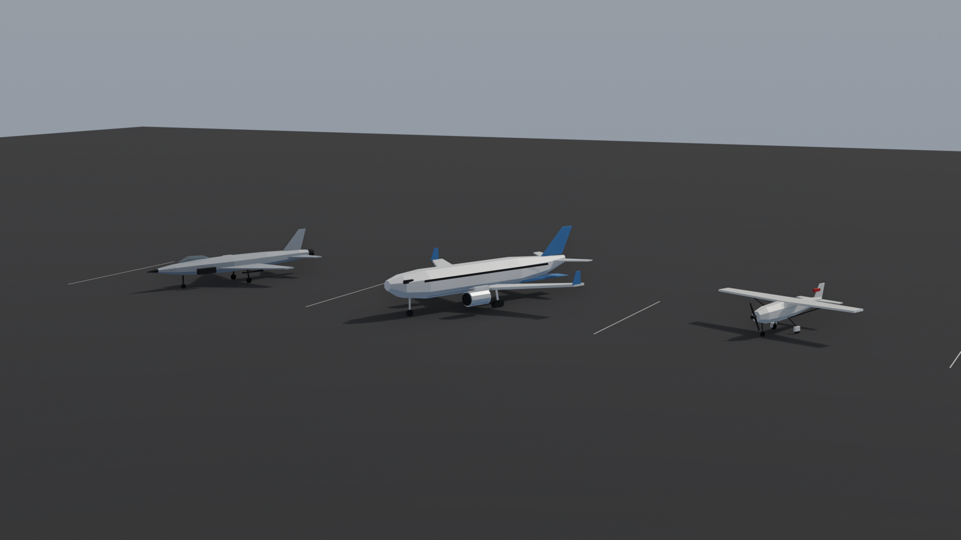 Free Low Poly Airplane  3D Pack