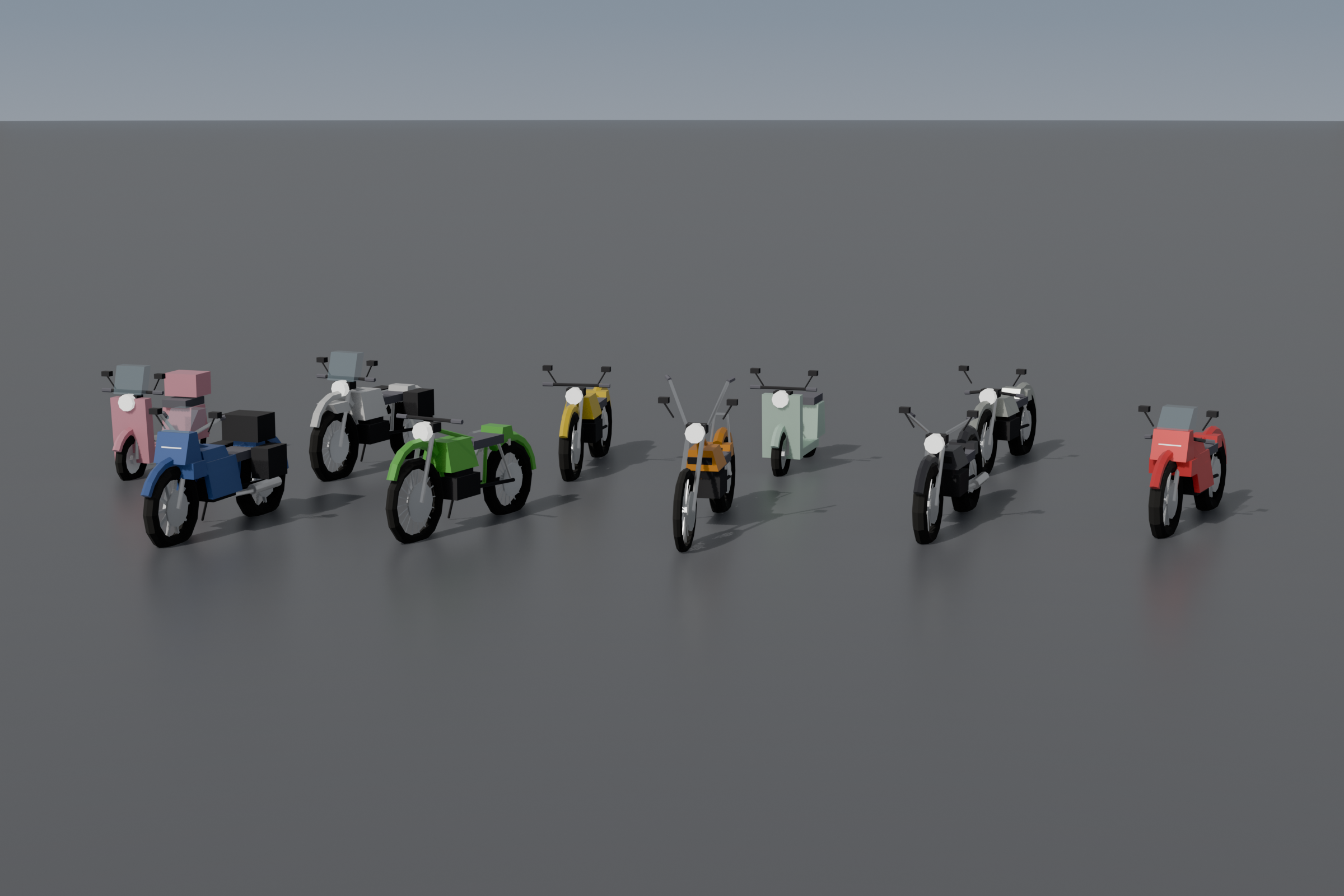 Low Poly Motorcycle Pack