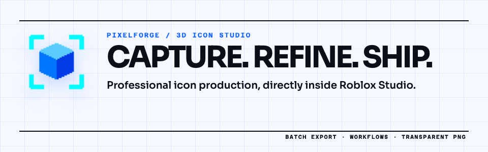 PixelForge - 3D Icon Studio [Roblox]