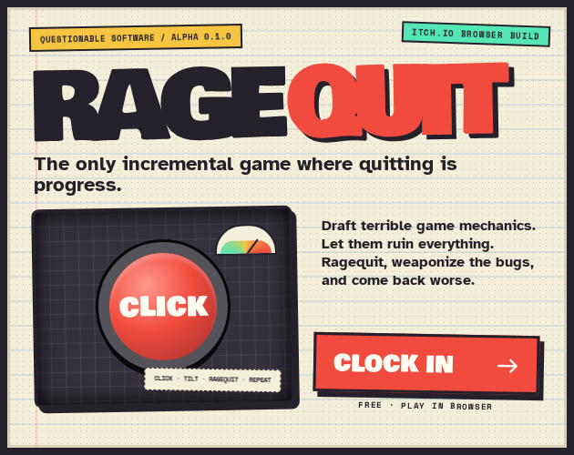 Cover image for RAGE QUIT: The Frustration Clicker