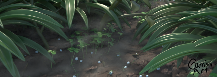 Tiny grass environment for cycles rendering