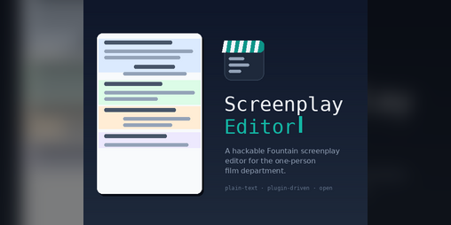 Cover image for Screenplay editor