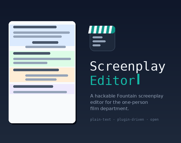 Cover image for Screenplay editor