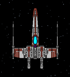 Star wars spaceship fight