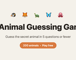 Animal Guessing Game [Free] [Puzzle]