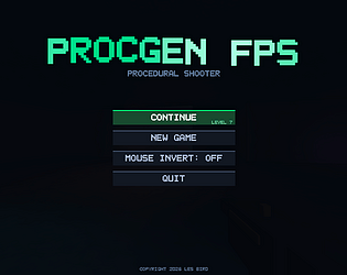 PROCGEN FPS [Free] [Shooter] [Windows] [macOS]