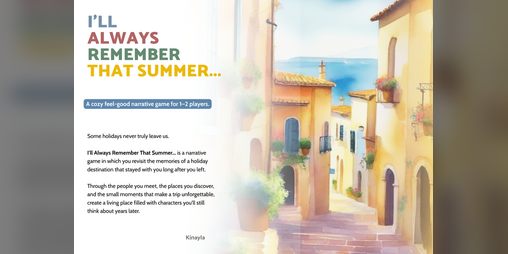 Cover image for I'll Always Remember That Summer...